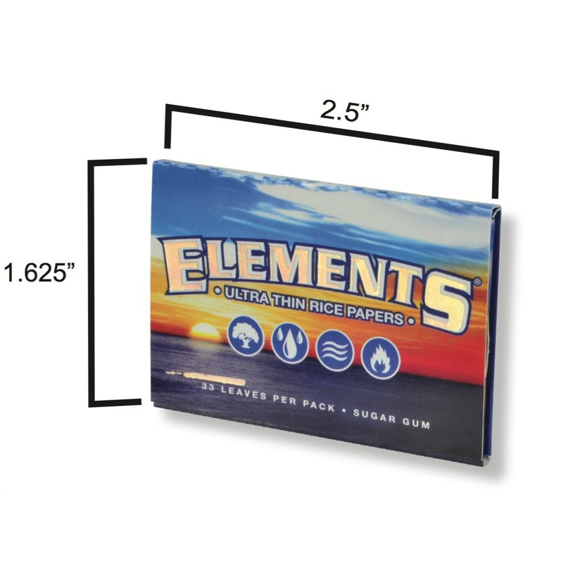 Elements Ultra Thin Rice Papers 1 1/2 Size 79mm Wide