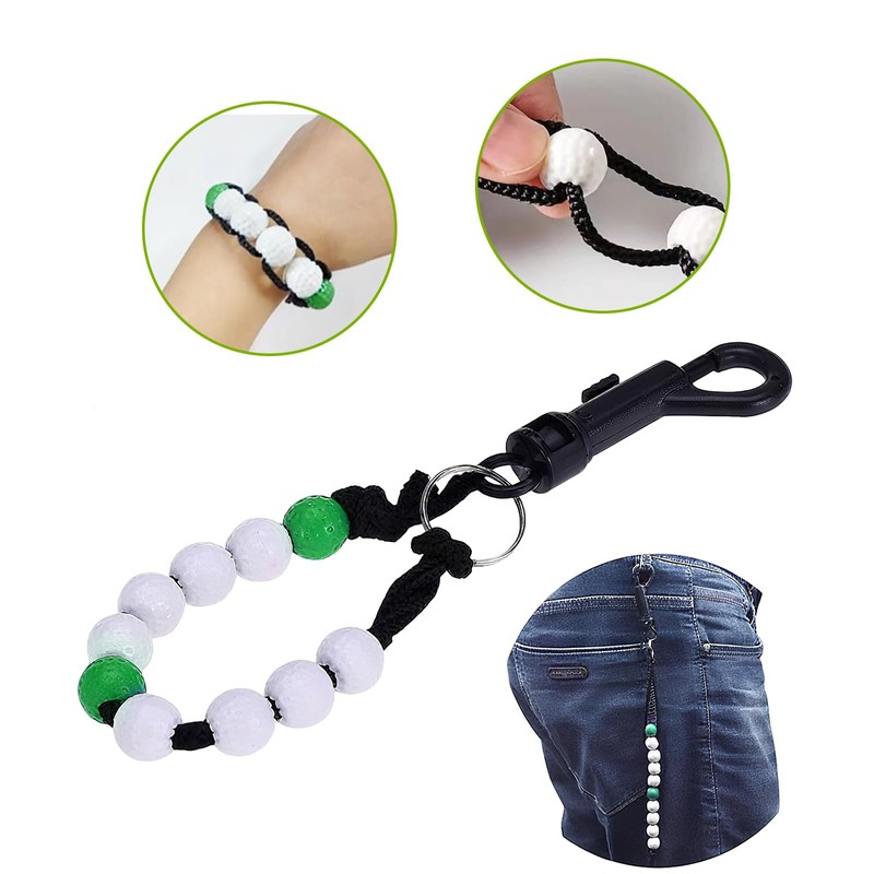 quyueug 4Pcs Golf Stroke Counter - Durable Nylon String &