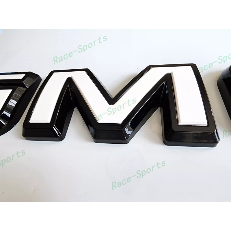 Auto GMC OVERLAY Rear Only Black White GMC Emblem 2019+