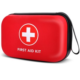 Pumier First-Aid-Kit-for-Car-Home-Travel-Camping-Businesses, 263pcs Compact Waterproof Hard Case, Public Emergency Medical Kits - Perfect for Survival, Vehicle, Boat, Sports, Hiking, Office, Dorm (PUMIER)