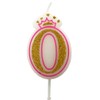 PartyMart Number 1 Giltter Candle, Pink Number 1