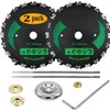 (2pack) 9" x 20T Chainsaw Tooth Brush Blades Green -
