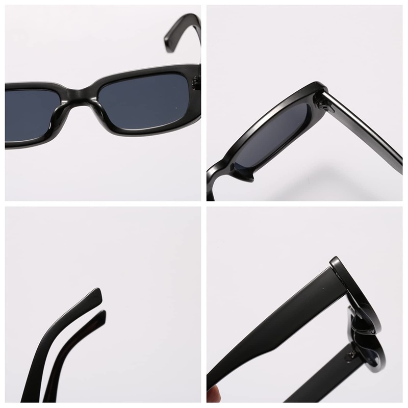 YAMEIZE Rectangular Sunglasses for Men and Women Pack of 2
