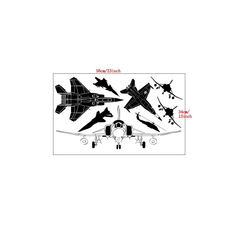 Wall Decal for Home Decor - Fighter Airplane