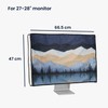 kwmobile Dust Cover for 27-28" Monitor - Linen Monitor Protector