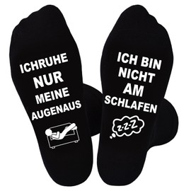 SockWaddles Funny Men's Socks with Sayings - Gift Idea for Men, Grandpa, Dad, Gamer, Bike, Camper for Christmas, Birthday, Father's Day, Eye rest, 39-46