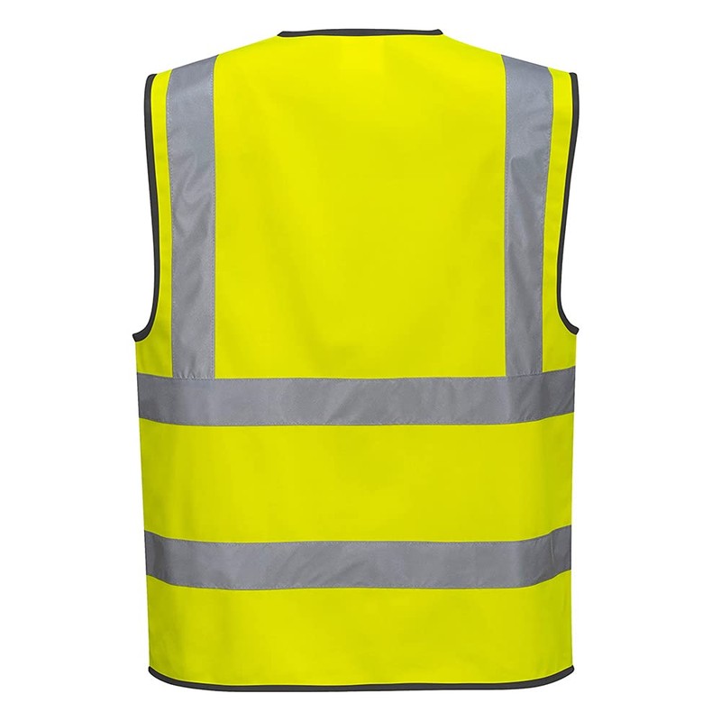 Portwest C375YERL Hi-Vis Zipped Vest, Large, Yellow