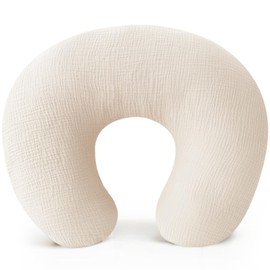 Konssy Muslin Nursing Pillow Covers, 100% Cotton Soft and Adorable Nursing Cover for Breastfeeding Pillows, Pillow Slipcover for Baby Girls Boys Newborn