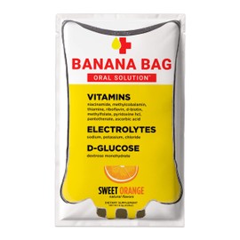 Banana Bag Oral Solution Recovery Packets – Sweet Orange 5pk | A Refreshing Blend of Electrolytes, Vitamin C, and B-Complex for Hydration and Energy. Convenient, Easy-to-Mix, and Perfect for Any Lifestyle.