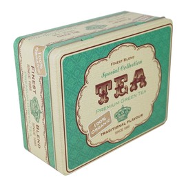 Vintage Retro Herbal Tea Tin (Green)