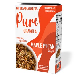 TGB Maple Pecan Granola, Crunchy Almond Butter Clusters, Low Sugar, Gluten Free, Non-GMO, Natural Breakfast Cereal, Healthy Snack, 8 ounces