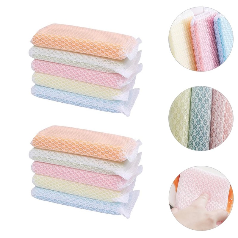 Beavorty Pcs Dishwashing Brush Sponge Cleaning Pad Scouring Cloth for