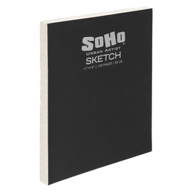 SoHo Urban Artist Open Bound Sketch Pads - Open Coptic Bound Sketch Pads for Drawing, Calligraphy, Any Dry Media, & More! - [White - 11x14 - Single]