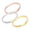 Simple Plain Matte Sandblasting Oval Bangle Bracelet in Surgical Stainless