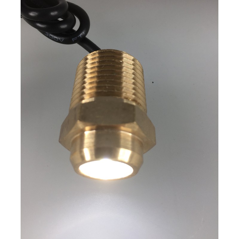 Pactrade Marine 2PCS Boat White LED Brass Drain Plug 1/2"