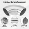 uxcell 4pcs OD 1.75 Inch 90 Degree SS304 Stainless Steel