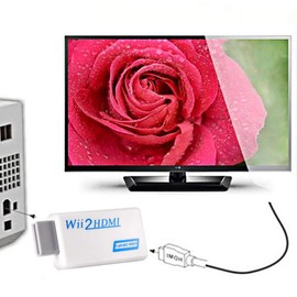 Ciglow para Wii a convertidor hdmi para Wii a HDMI 720P/1080P Salida de Audio y Video de 3.5 mm para Todos los Modos de visualización de Wii