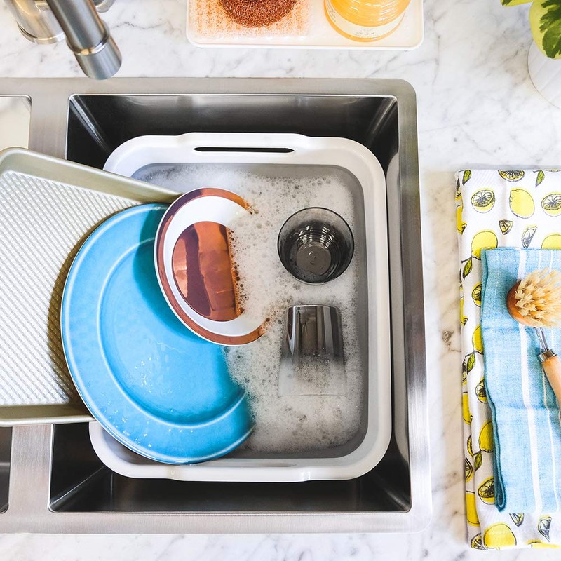 madesmart Collapsible Wash Basin - Grey/White | SINKWARE Collection |