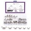 Swpeet 90Pcs 304 Stainless Steel Serrated Metric Wing Nuts Butterfly