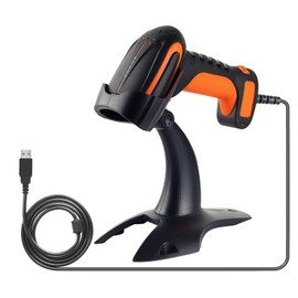 Tera Pro Extreme Performance Industrial Grade 1D 2D QR Barcode Scanner Wired with Stand Heavy Duty Drop Resistant Dustproof Hands Free Plug and Play for Warehouse Home Library Windows Mac Model 8100Y