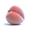 Unbranded Artificial Peach Large Oval Plastic Fruit Peaches Pink Fake