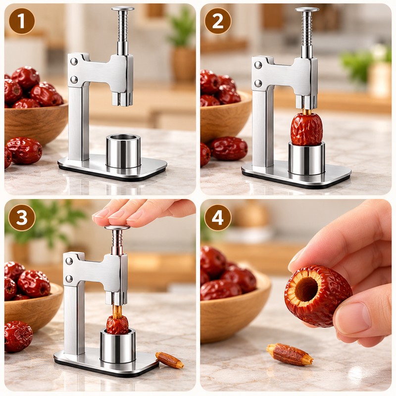 Stainless Steel Fruit Corer for Easy Pit Removal – Manual