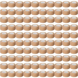 Treela 96 Pack Self Adhesive Bandage Wrap Self Adherent Cohesive Bandages Elastic Athletic Sports Tape Breathable Wound Tape for Stretch Athletic Wrist Ankle (Nude,1 Inch X 5 Yard)