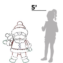 Product Works 48-Inch Pro-Line Animotion Waving Santa Christmas Decoration with 200 LED Lights