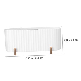 Ciieeo Cotton Makeup Puff Storage Box 3-Compartment Dustproof Cosmetics Organizer Swab Holder Case for Home