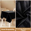 Incisite 2 Pack Black Tablecloth, 259x147cm(58.7x102In) Polyester Table Cover for