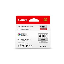 Canon PFI-4100 Genuine Gray Ink Tank, Compatible with imagePROGRAF PRO-1100 Printers