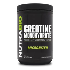 Creatina Monohidratada 500gr 100sv - Nutrabio Sabor Sin Sabor