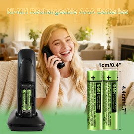 BENNTOP NIMH AAA Rechargeable Batteries 1.2V 400mah for Panasonic Phones