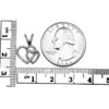 Double Heart .925 Sterling Silver Charm pendant