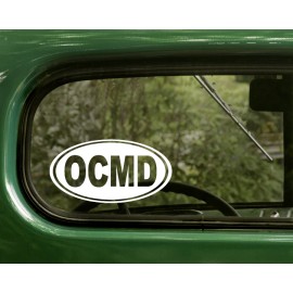 The Decal and Sticker Mafia 2 OCMD OCEAN CITY MARYLAND DECALs Oval Sticker For Bumper Car Bumper Laptop Rv