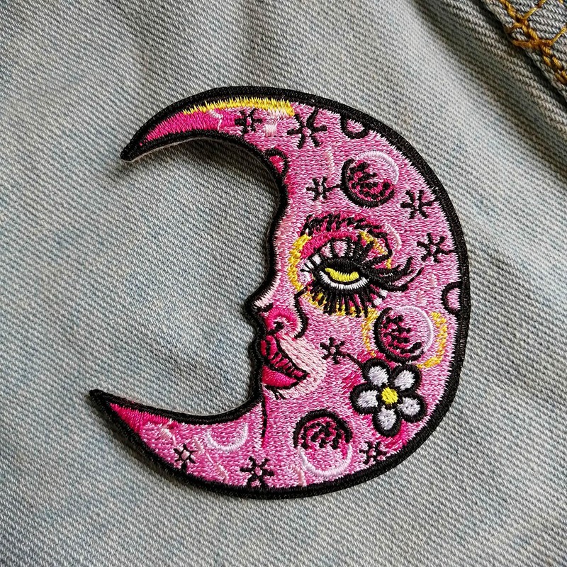 CHBROS Moon Embroidered Patches, Sew on or Iron on Patches