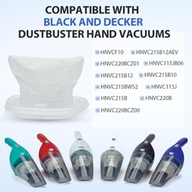 4 Pack HNVCF10 Replacement Filters Washable for Black and Decker Dustbuster Hand Vacuum HNVC215B10, HNVC215B12, HNVC215BW52, HNVC215B12AEV, HNVC220BCZ01, HNVC115JB06, HNVC115B22, HNVC115J, HNVC115J06