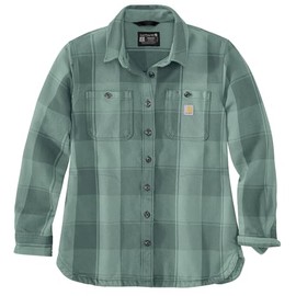 Carhartt Women's Loose Fit Twill Shirt Jac, Patina, 3X