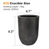 Nelyrho #15-33lbs-15kg Premium Graphite Crucible, Silicon Carbide Clay Crucible Cup