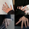 YFFSFDC 6 Piece Ring, Accessories, Fashion Ring, Popular Set, Adjustable,