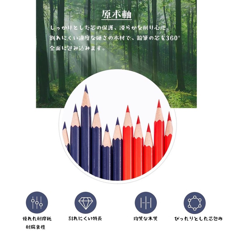 TUDOUZZZ Red and Blue Pencils, Elementary School Students, Pack of