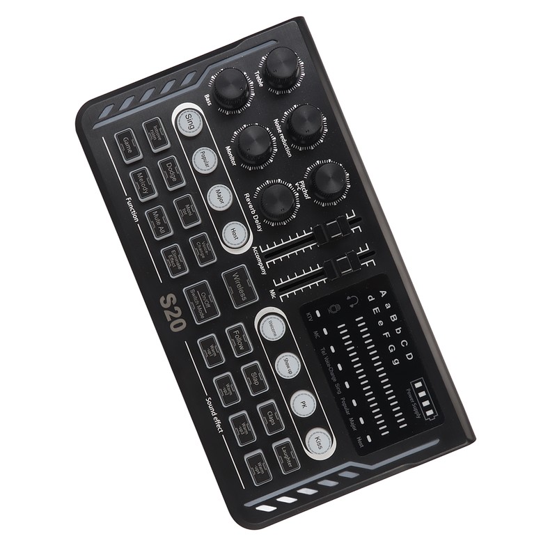 BT5.0 Wireless Sound Card Noise Reduction Modes Adjustable Sound Mixer
