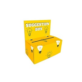 YES POINT OF SALE & PACKAGING Cardboard Ballot Box Small - Suggestions Box