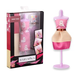 Bandai 40414 Harumika Fashion Design for Kids-Craft Your Own Catwalk Looks with This Creative Kit-Single Torso Set-'Sweet Peru' Style Includes Reusable Mannequin, Fabric and Accessories