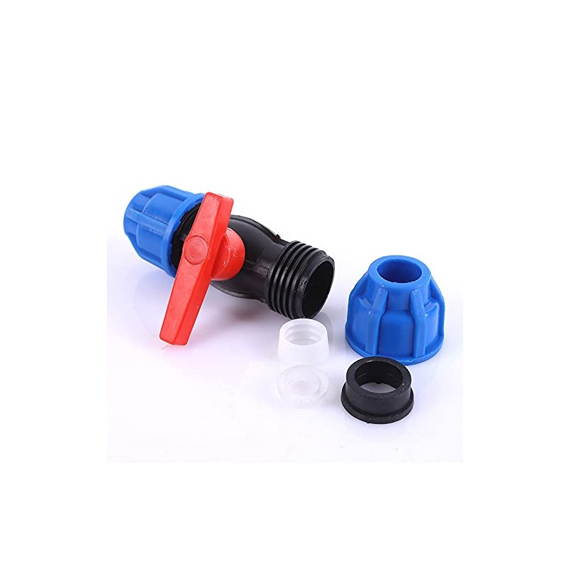 ExcInter 20/25/32mm PE Pipe Tee Quick Connector Stop Tap Valve