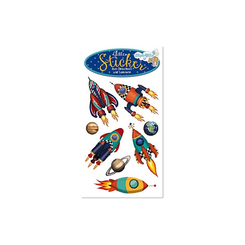 Lutz Mauder 72295 TapirElla Glitter Sticker, Rocket