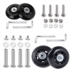 4pcs (43 x 18 mm) Replacement Wheels for Suitcase Rubber