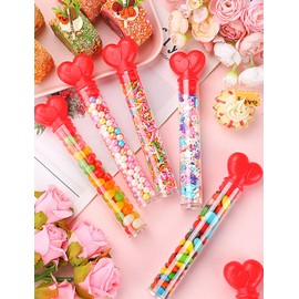 14Pcs Empty Candy Cane Tubes, Clear Plastic Candy Containers for Valentine