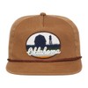 Local Crowns Oklahoma Golfer Views Patch Adjustable Snapback Cap tan