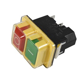 HQRP On-Off Electromagnetic Switch 4-Pin Compatible with Jet HVBS-8-DMW-19-2, Grizzly P0838049 PXM1018043V2-2, Pearl PA00048 Electric Power Tool Dust Collector Saw Grinder Concrete Mixer, UL Listed